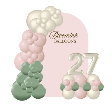 Bloomink Balloons Különlegesség: Chiara fal lufifüzérrel és számos luficsokorral