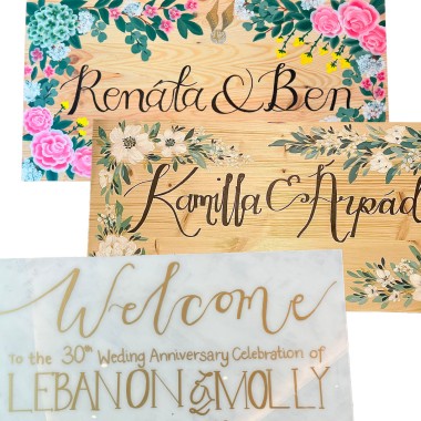 Egyedi rendezvény üdvözlőtábla